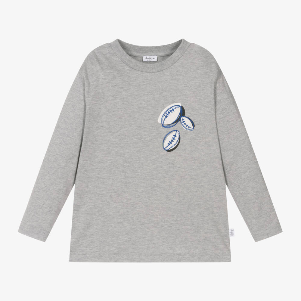 Il Gufo-Boys Grey Jersey Long Sleeve | Childrensalon Outlet