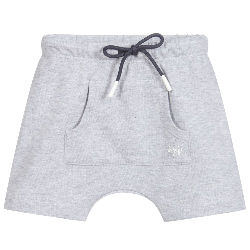 Il Gufo - Boys Grey Jersey Shorts | Childrensalon