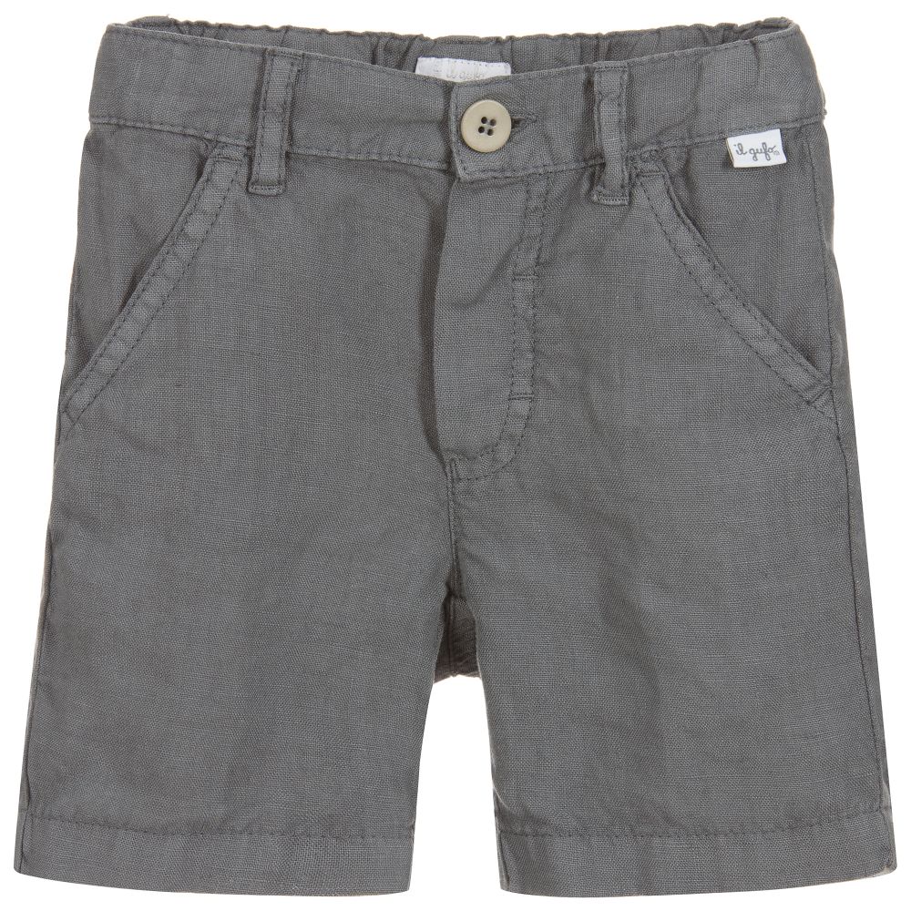 Boys grey linen shorts Clearance