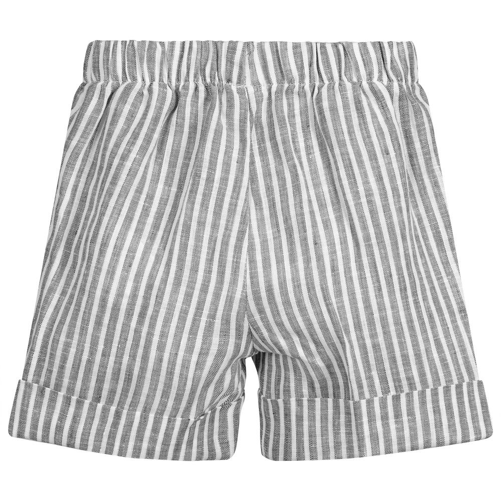 Boys grey top linen shorts