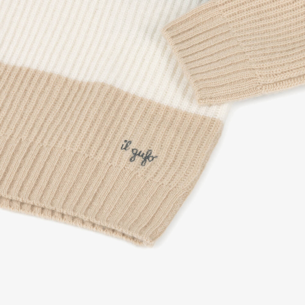 Il Gufo-بلوفر صوف مقلم لون رمادي للأولاد | Childrensalon Outlet