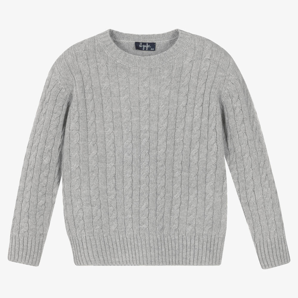 Il Gufo - Boys Grey Wool Sweater | Childrensalon