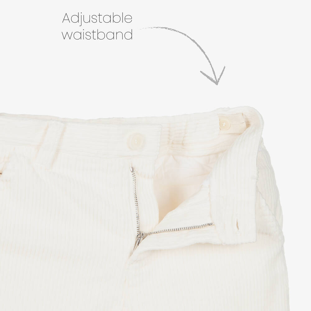 Il Gufo-بنطلون قطن كوردروي لون عاجي للأولاد | Childrensalon Outlet