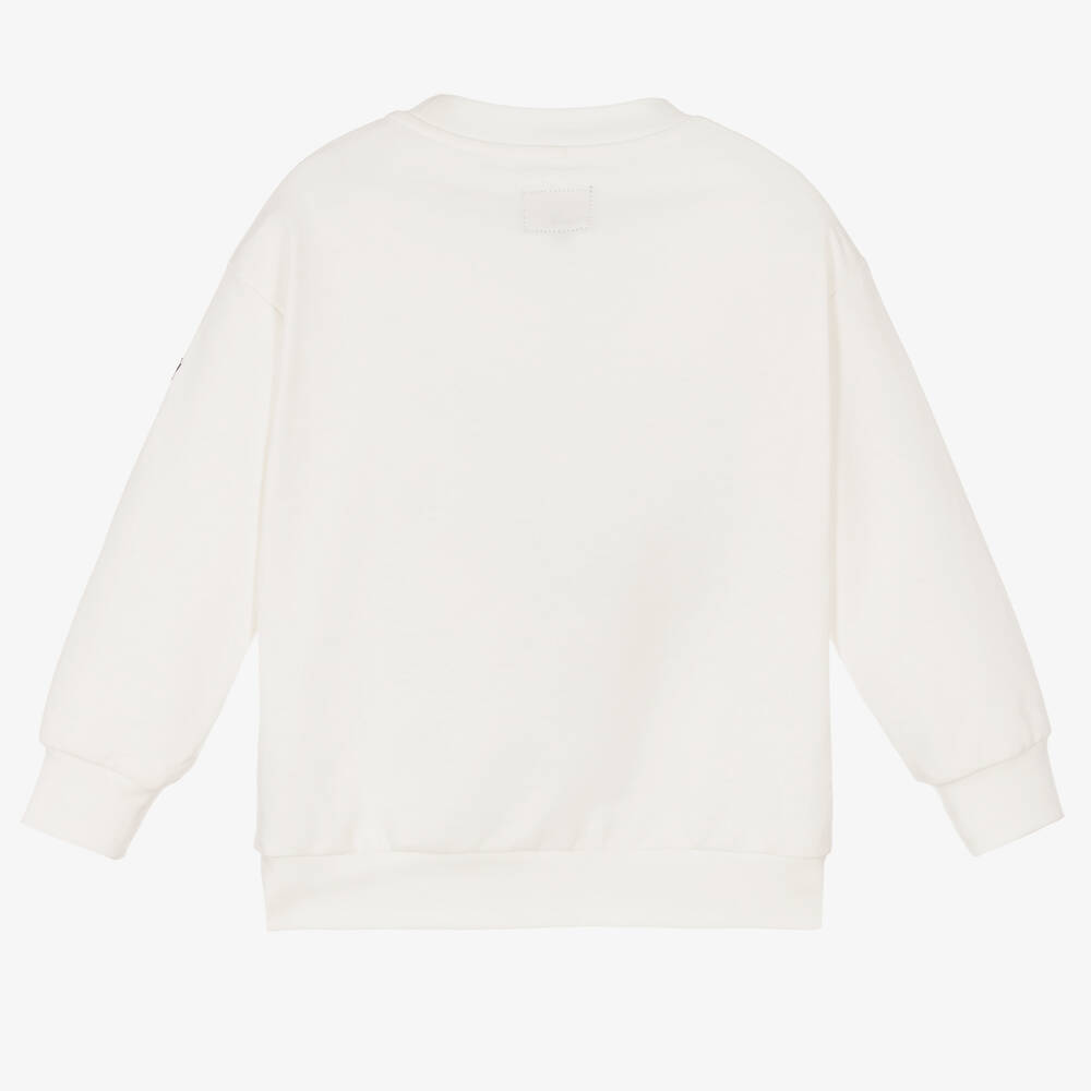 Il Gufo-Boys Ivory Cotton Puppy Sweatshirt | Childrensalon Outlet