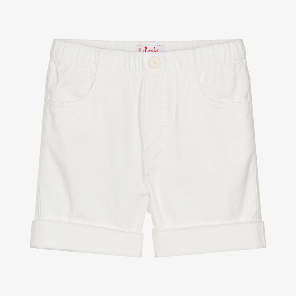 Il Gufo - Boys Ivory Cotton Shorts | Childrensalon