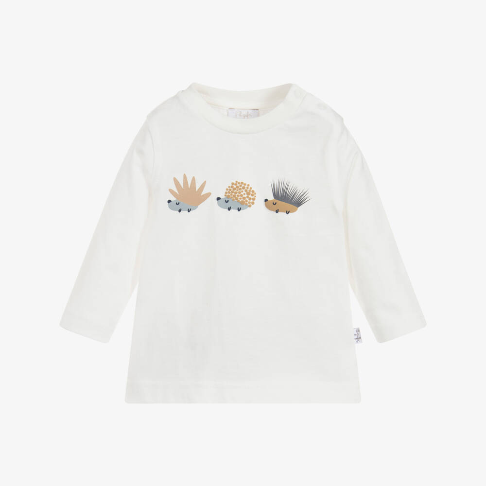 Il Gufo-توب أطفال ولادي قطن لون عاجي | Childrensalon Outlet