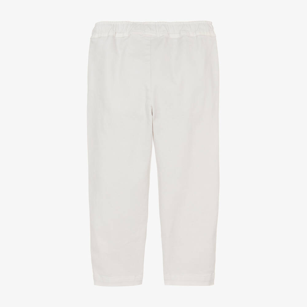 Il Gufo-بنطلون قطن تويل لون عاجي للأولاد | Childrensalon Outlet