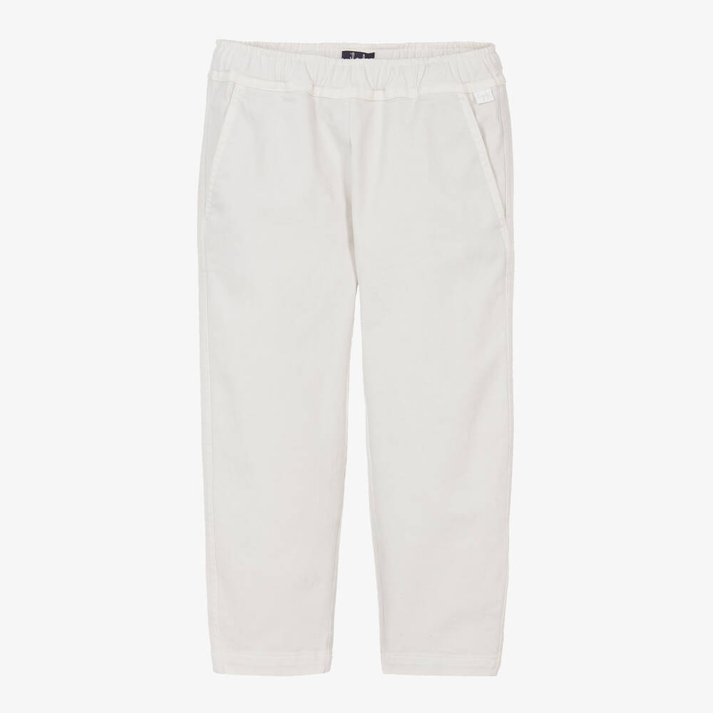 Il Gufo - Boys Ivory Cotton Trousers | Childrensalon