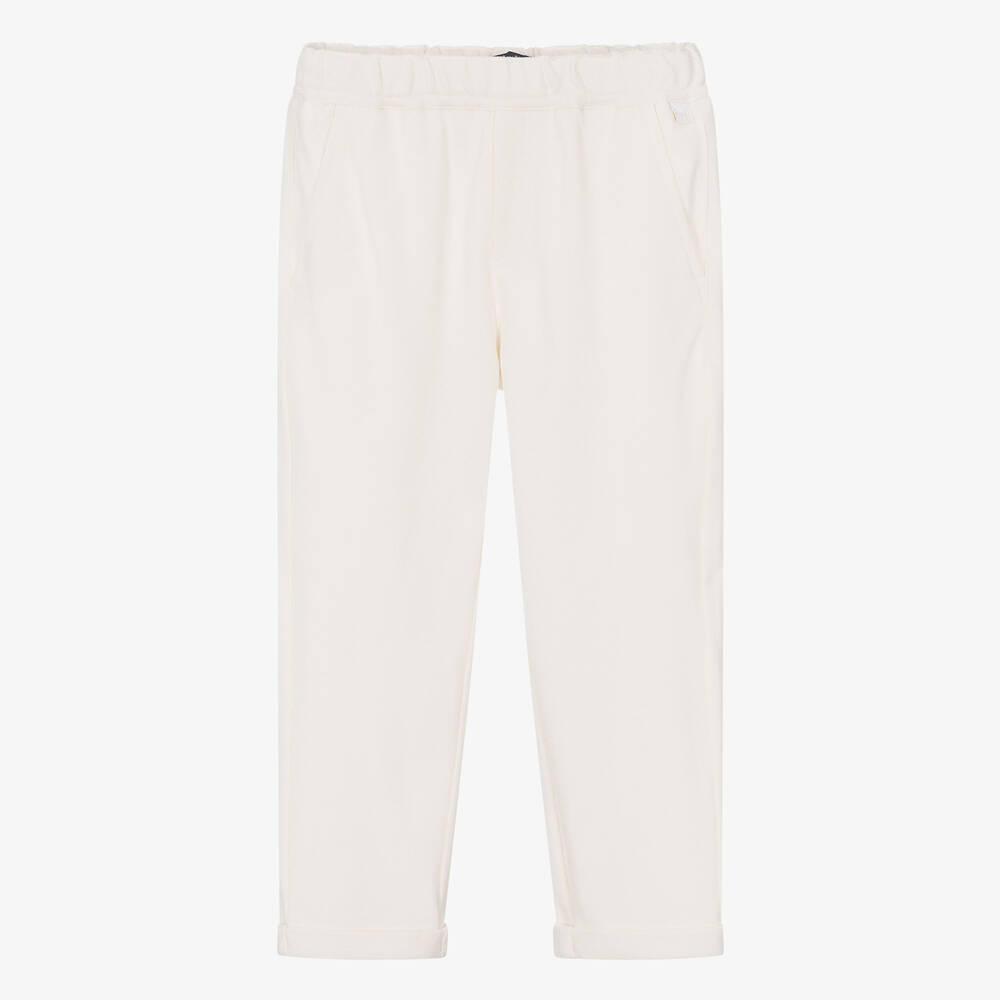 Il Gufo-Boys Ivory Cotton Trousers | Childrensalon Outlet