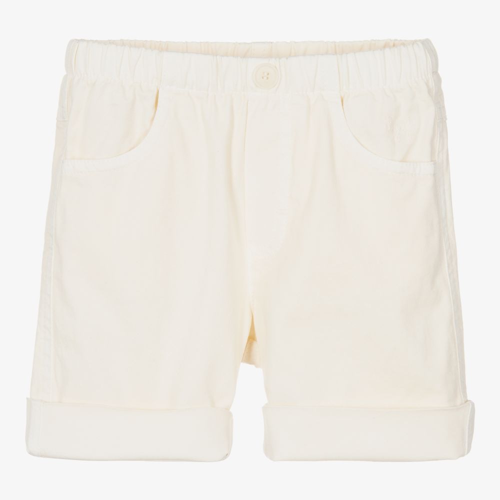 Il Gufo - Boys Ivory Twill Shorts | Childrensalon