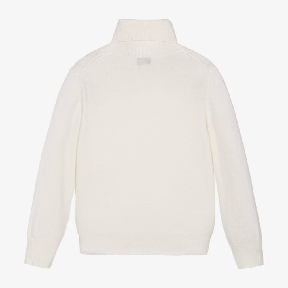 Il Gufo-Boys Ivory Wool Roll Neck Sweater | Childrensalon Outlet