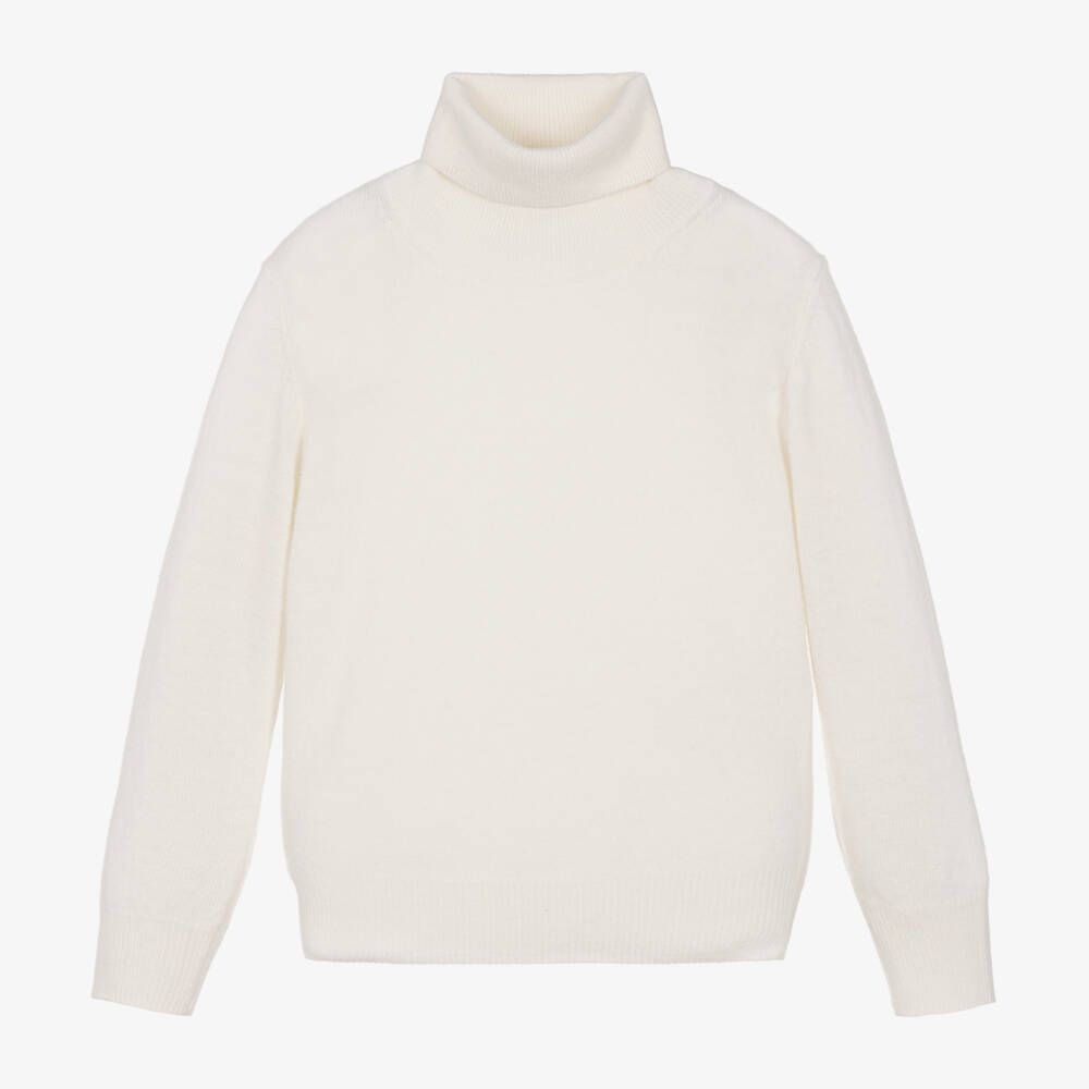 Il Gufo-Boys Ivory Wool Roll Neck Sweater | Childrensalon Outlet