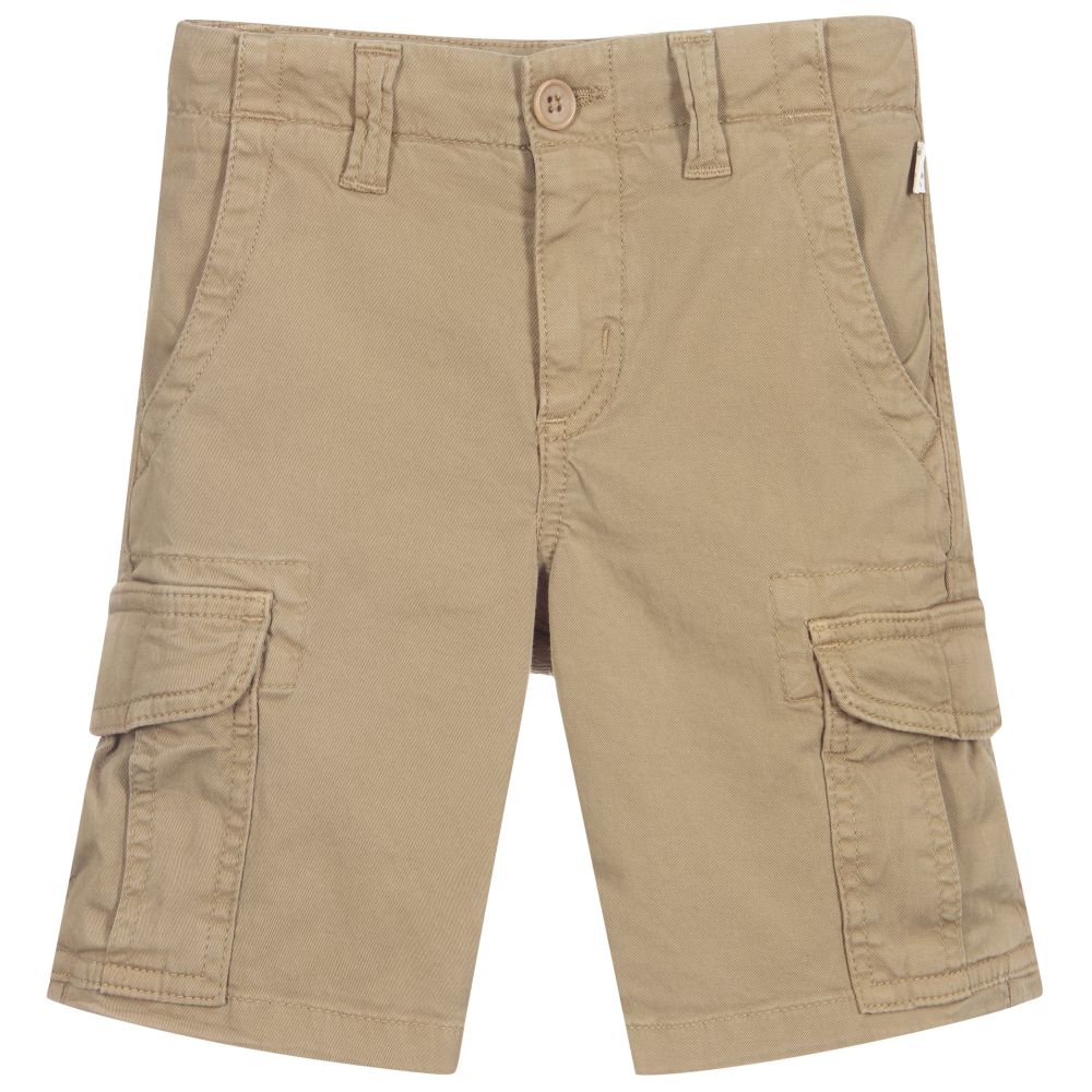 Il Gufo - Boys Khaki Green Cargo Shorts | Childrensalon