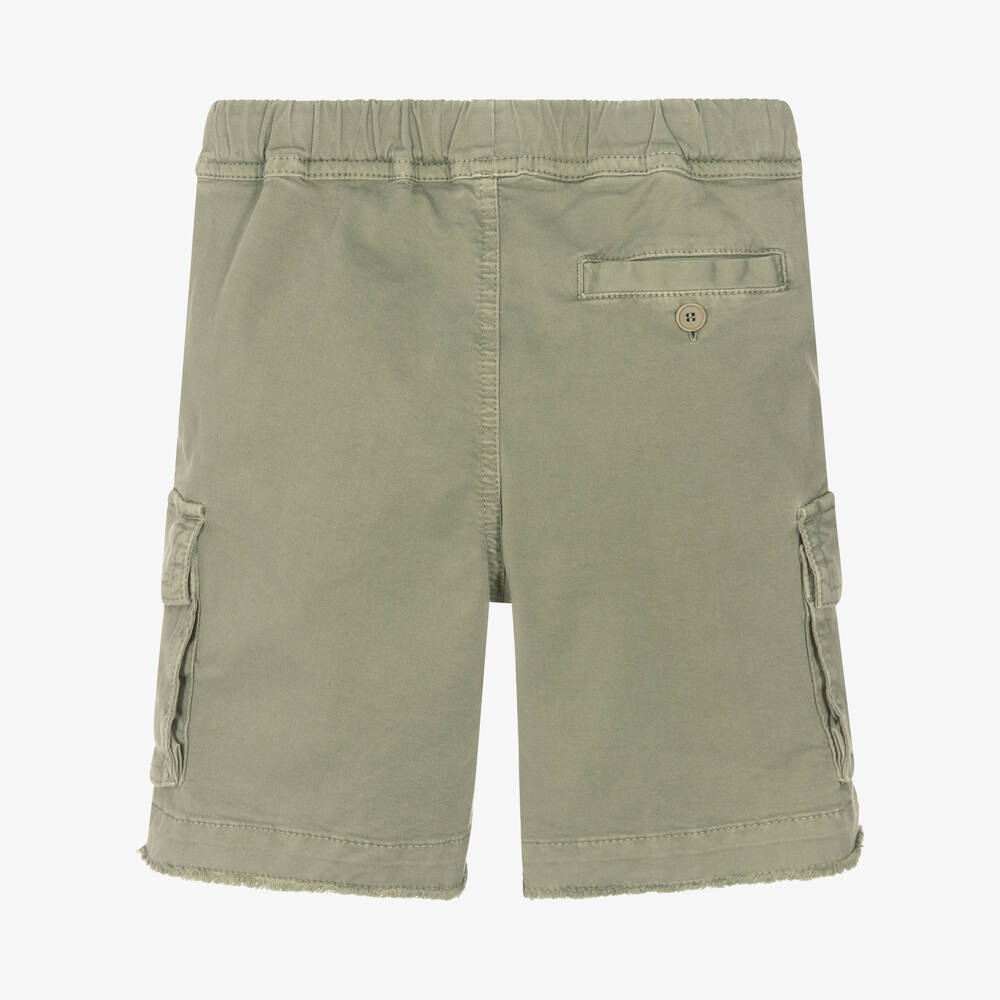 Il Gufo-Boys Khaki Green Cargo Shorts | Childrensalon Outlet
