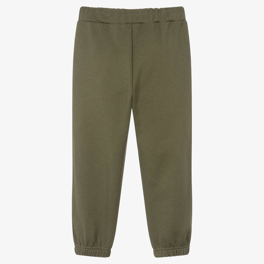 Il Gufo Boys Khaki Green Cotton Jersey Joggers Childrensalon Outlet
