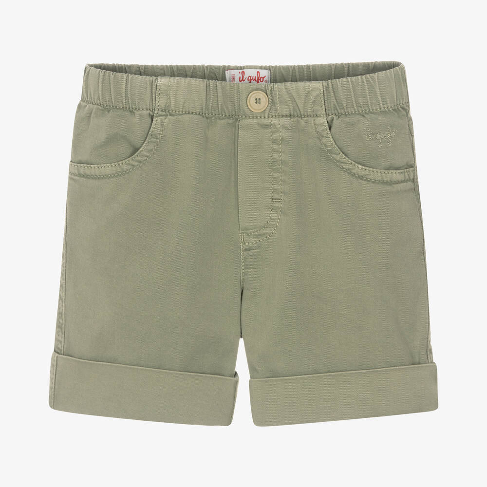 Il Gufo - Khakigrüne Baumwollshorts (J) | Childrensalon