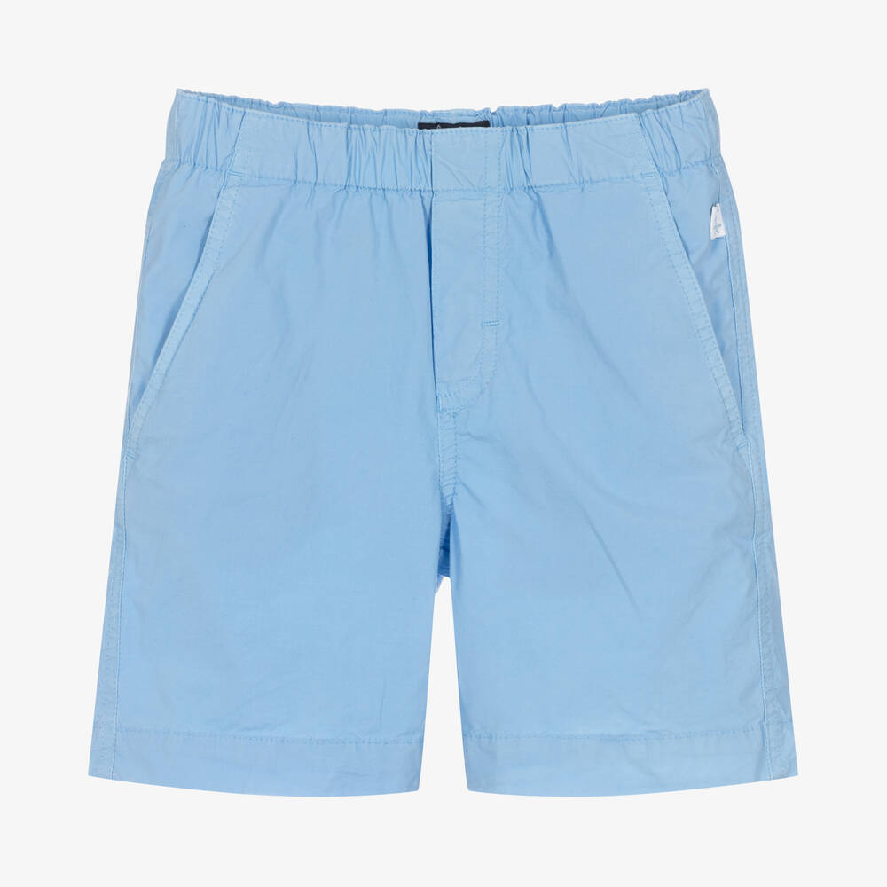 Il Gufo - Boys Light Blue Cotton Shorts | Childrensalon
