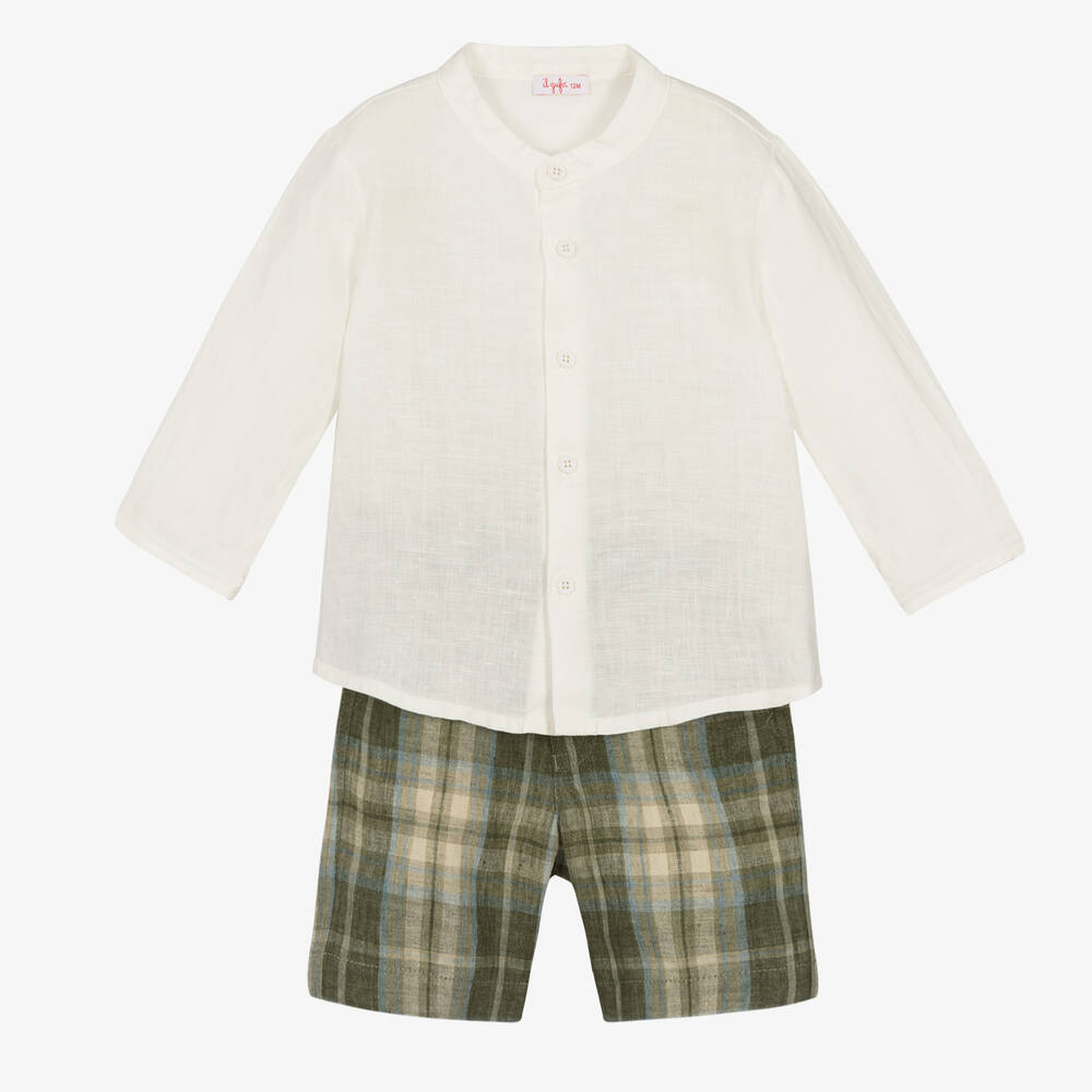 Il Gufo - Ensemble chemise et short en lin | Childrensalon