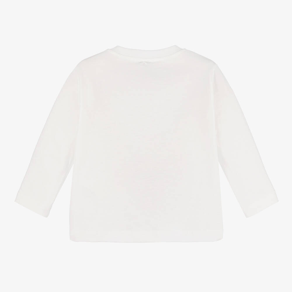 Il Gufo-توب أطفال ولادي قطن جيرسي لون عاجي | Childrensalon Outlet