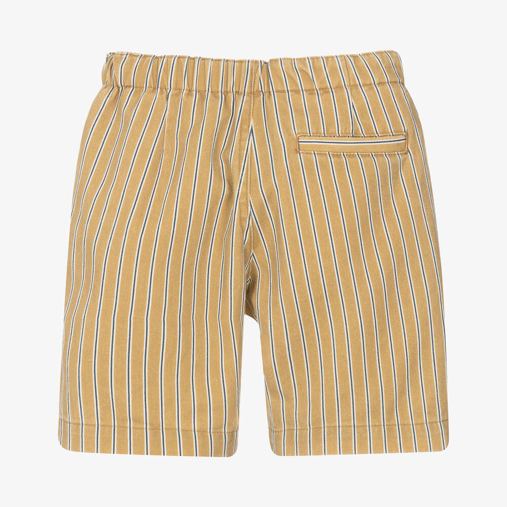 Yellow striped shorts best sale