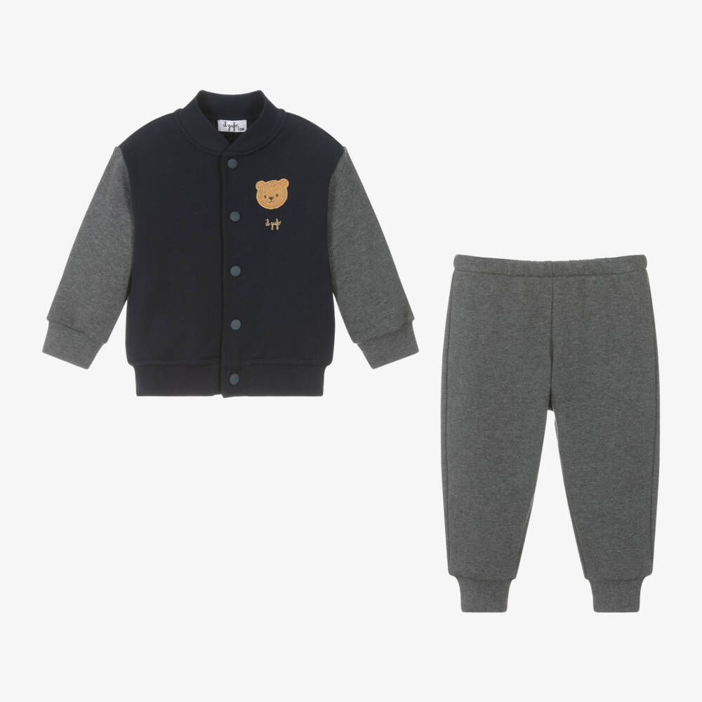 Il Gufo-Boys Navy and Grey Tracksuit | Childrensalon Outlet