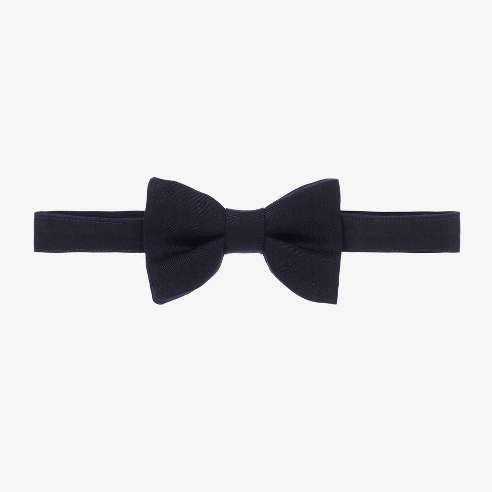 Il Gufo - ربطة عنق قطن بوبلين لون كحلي للأولاد | Childrensalon