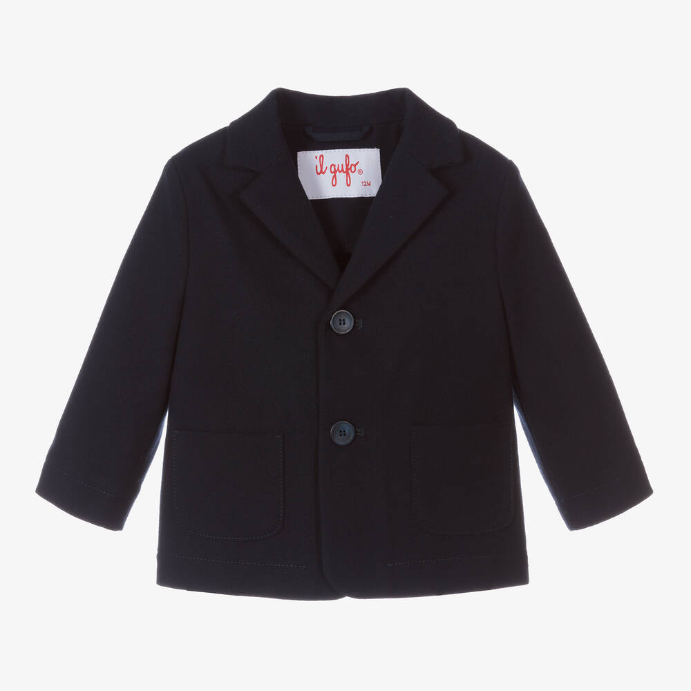 Il Gufo - Boys Navy Blue Button-Up Blazer | Childrensalon