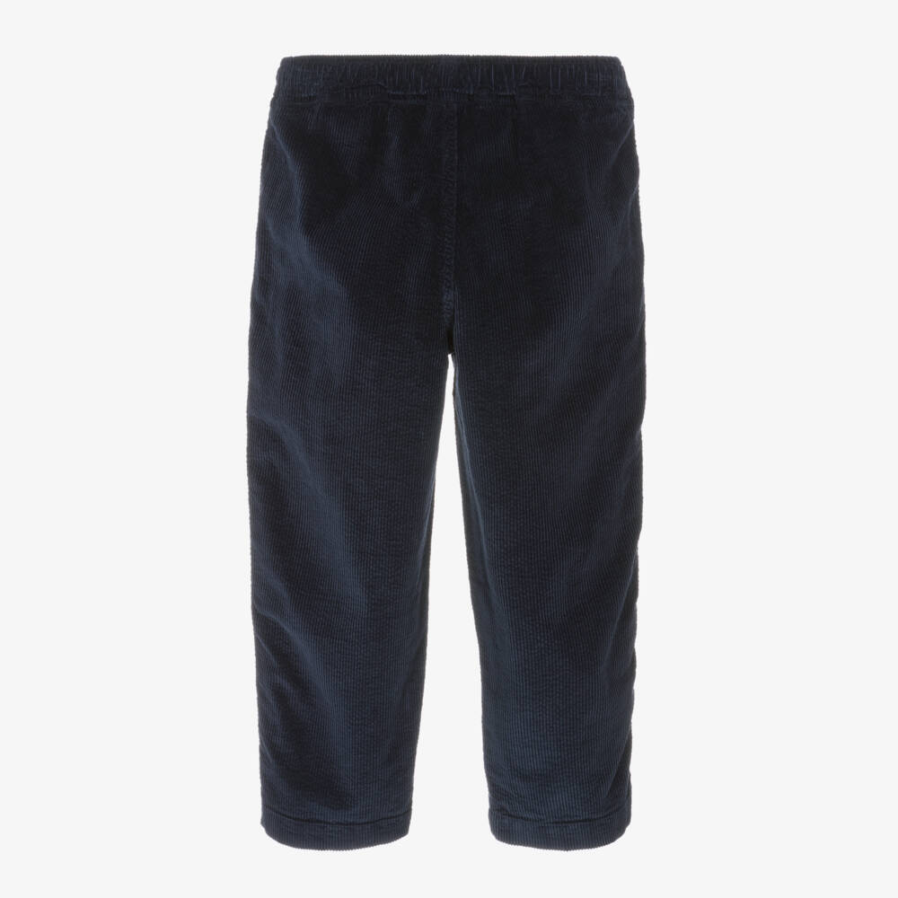 Il Gufo-Boys Navy Blue Corduroy Trousers | Childrensalon Outlet
