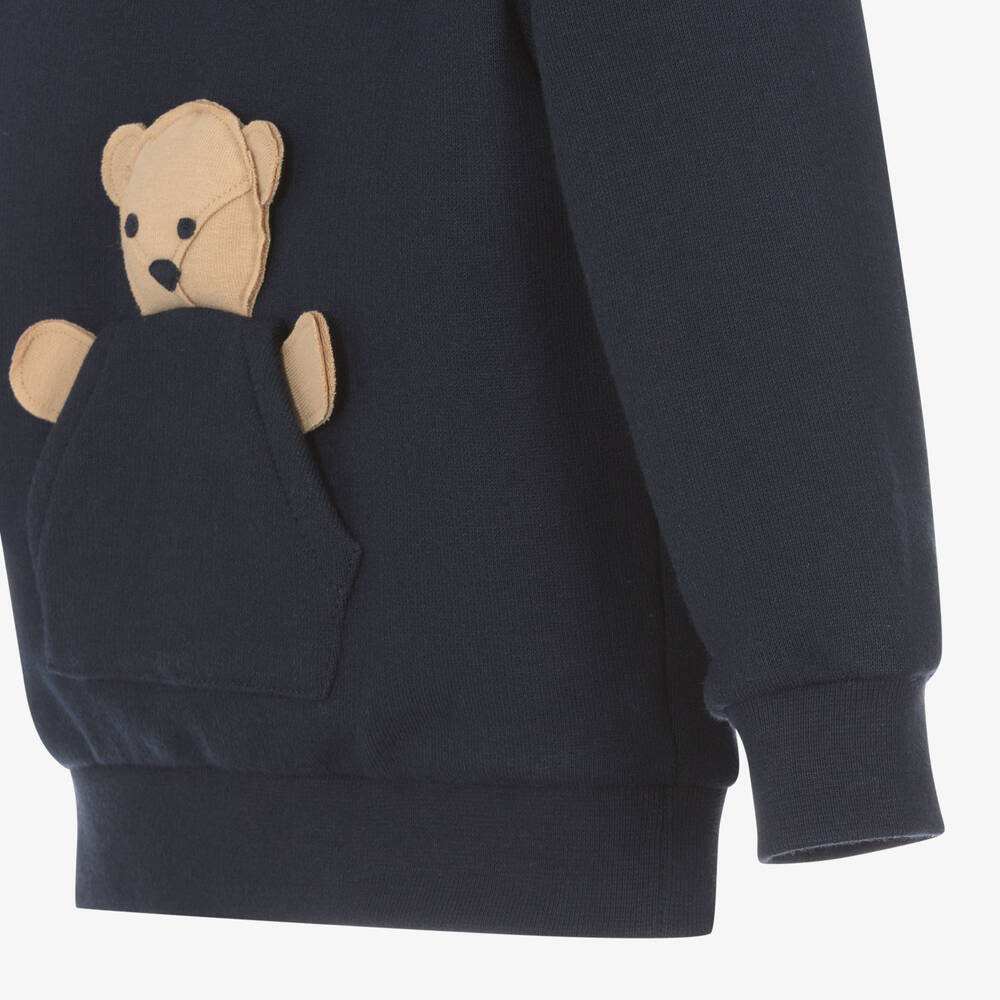 Il Gufo-بدلة رياضية أطفال ولادي قطن جيرسي لون كحلي | Childrensalon Outlet