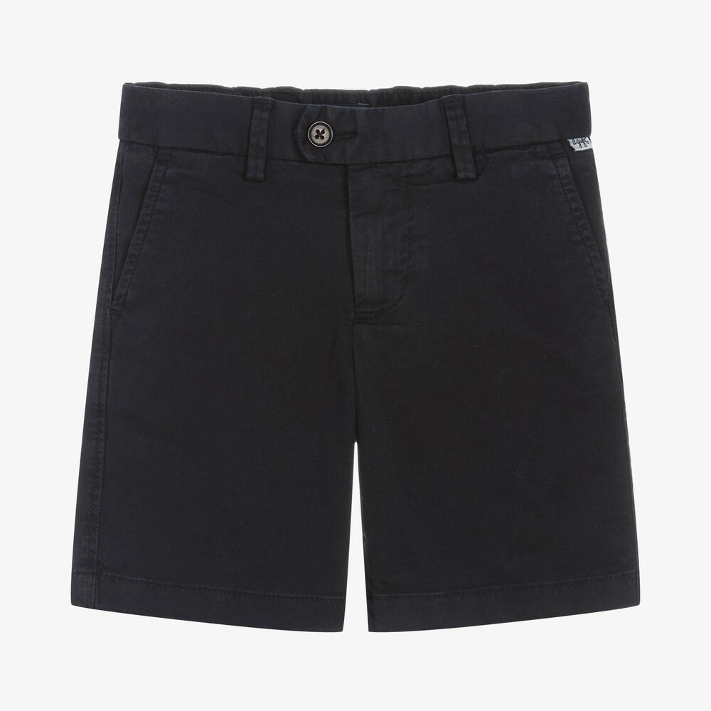 Il Gufo - Boys Navy Blue Cotton Bermuda Shorts | Childrensalon