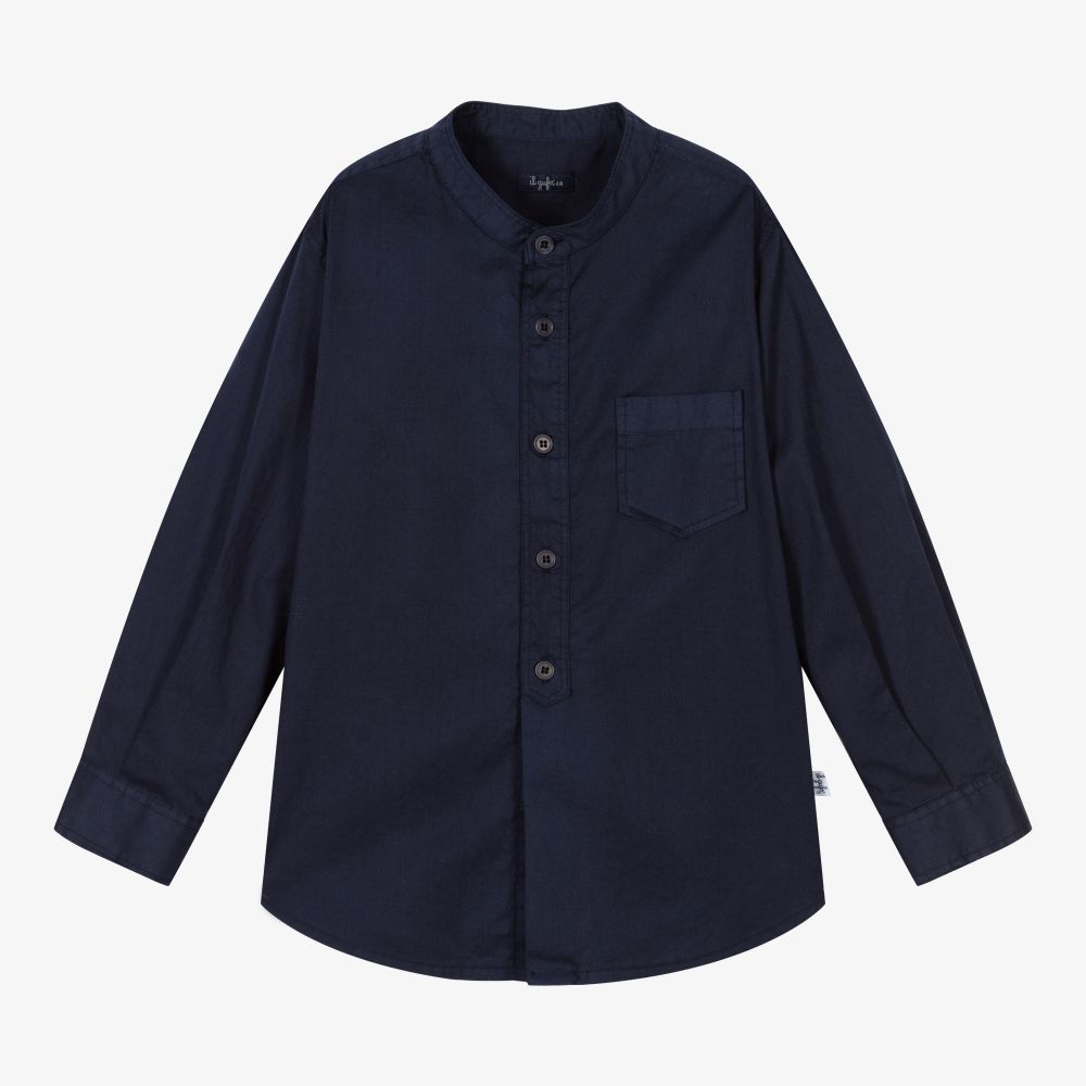 Il Gufo - Синяя хлопковая рубашка для мальчиков | Childrensalon