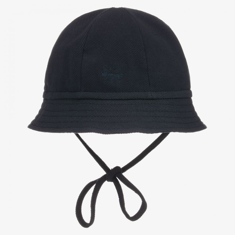 Il Gufo - Boys Navy Blue Cotton Sun Hat | Childrensalon