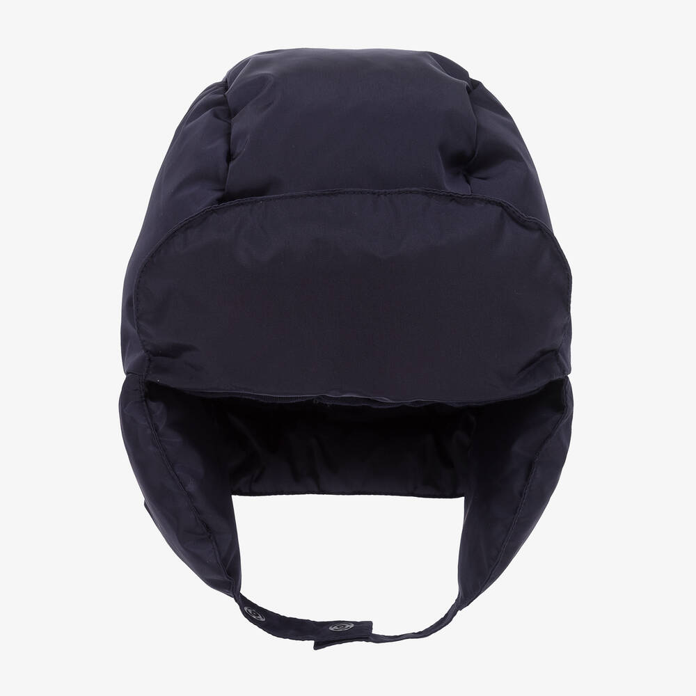 Il Gufo-قبعة لون كحلي مبطنة بريش للأولاد | Childrensalon Outlet