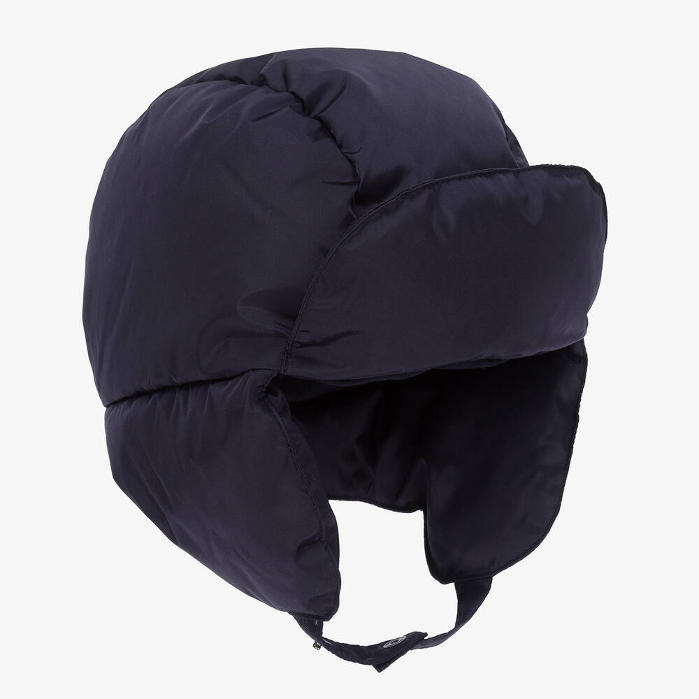 Il Gufo - Boys Navy Blue Down Padded Hat | Childrensalon