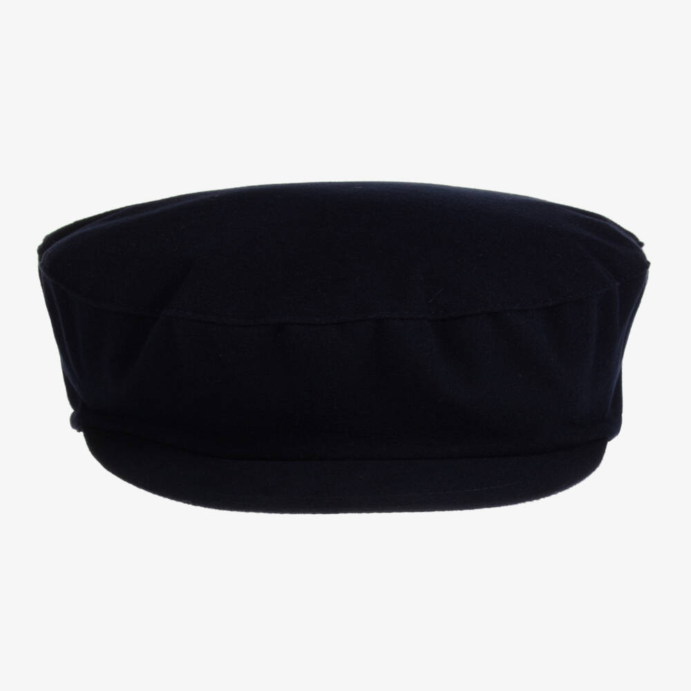 Il Gufo-Boys Navy Blue Flat Cap | Childrensalon Outlet