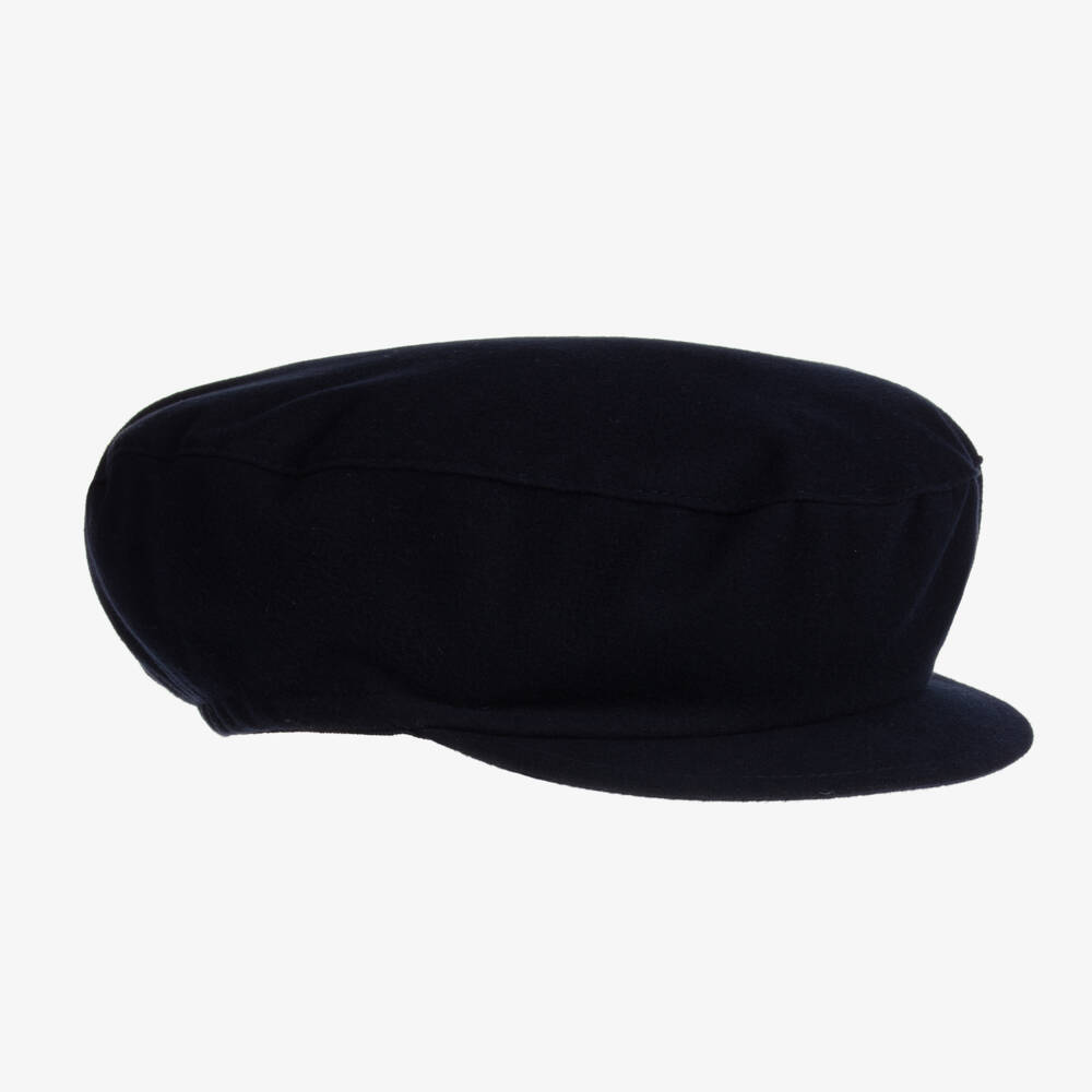 Il Gufo-Boys Navy Blue Flat Cap | Childrensalon Outlet