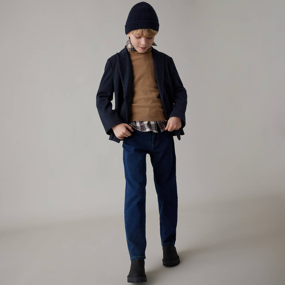 Il Gufo-Синий блейзер в тонкую полоску | Childrensalon Outlet