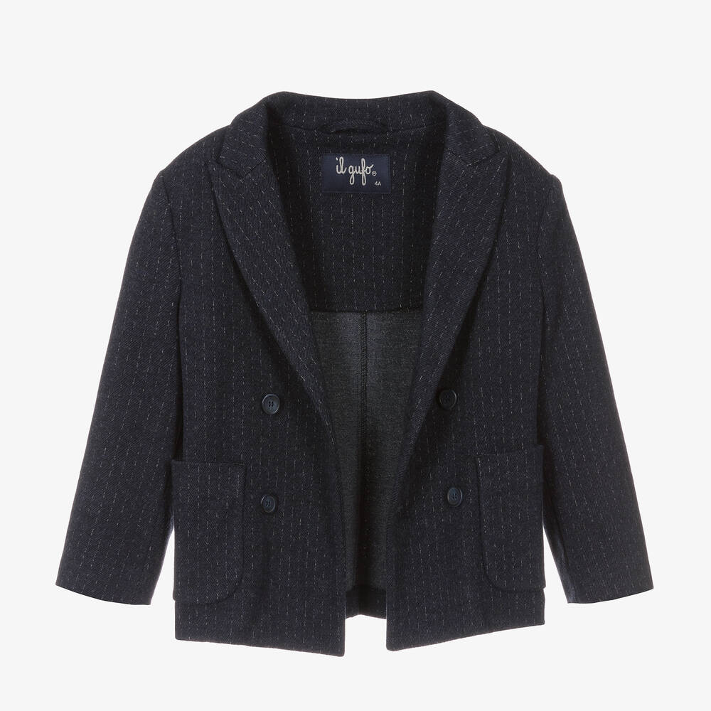 Il Gufo-Синий блейзер в тонкую полоску | Childrensalon Outlet