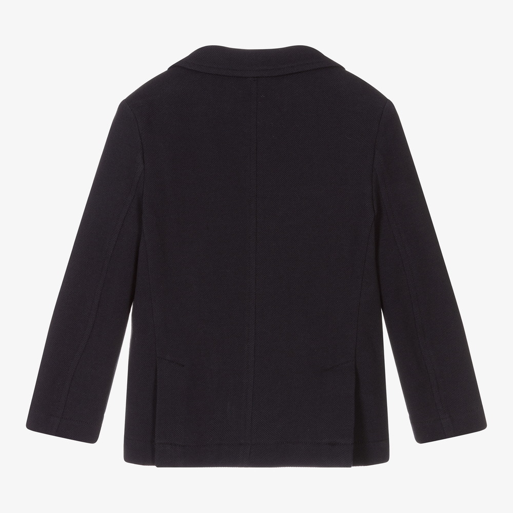 Il Gufo-Синий блейзер из хлопкового пике для мальчиков | Childrensalon Outlet