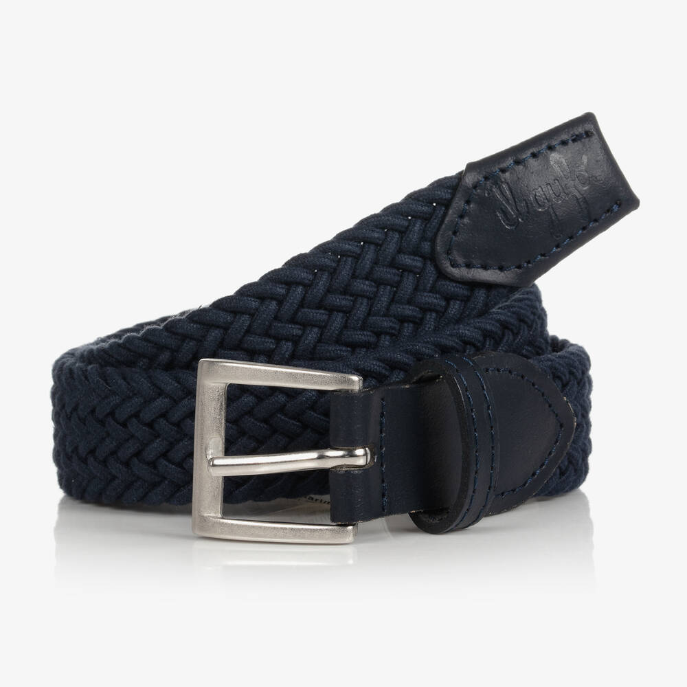 Il Gufo - Ceinture tissée bleu marine garçon | Childrensalon