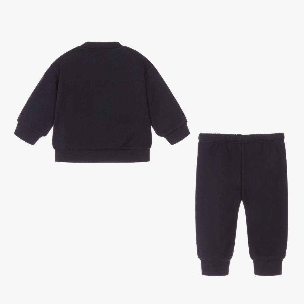 Il Gufo-Boys Navy Teddy Bear Loungesuit | Childrensalon Outlet
