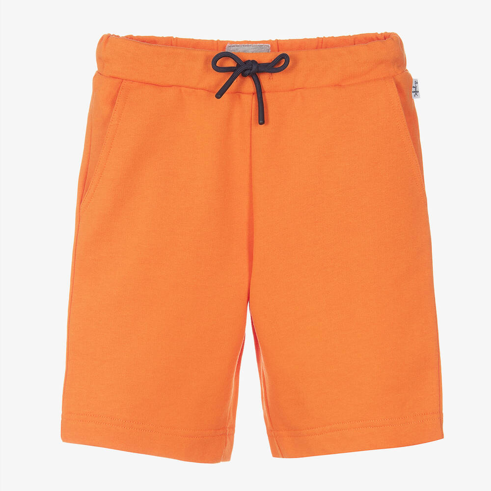 Il Gufo - Boys Orange Cotton Jersey Shorts | Childrensalon