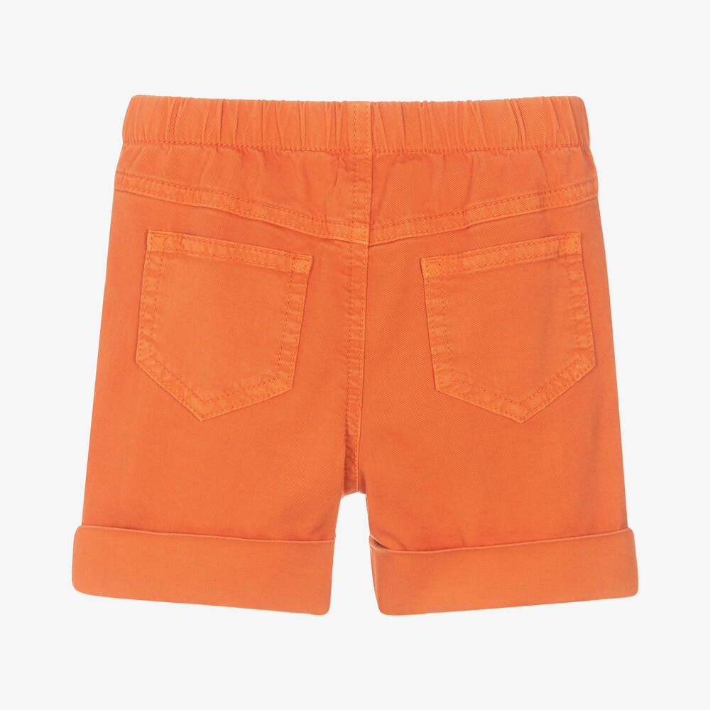 Il Gufo-Boys Orange Cotton Shorts | Childrensalon Outlet