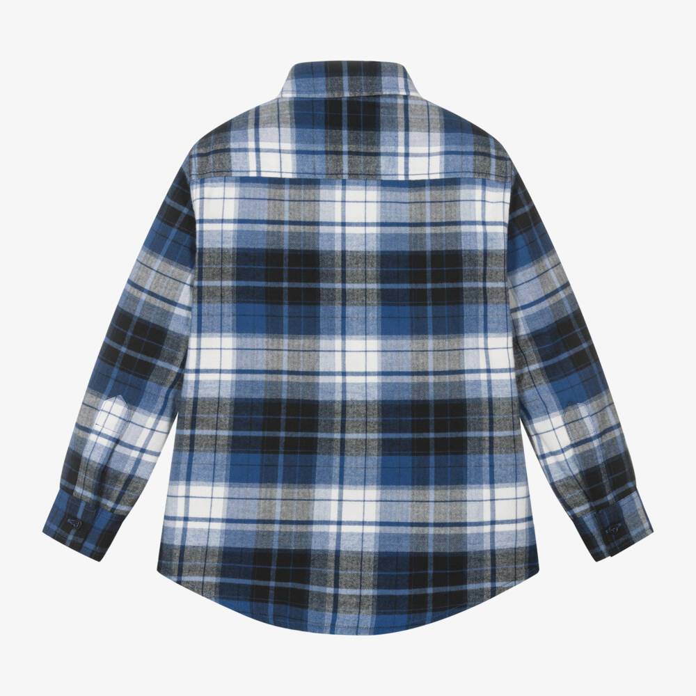 Il Gufo-Boys Plaid Cotton Long Sleeve Shirt | Childrensalon Outlet