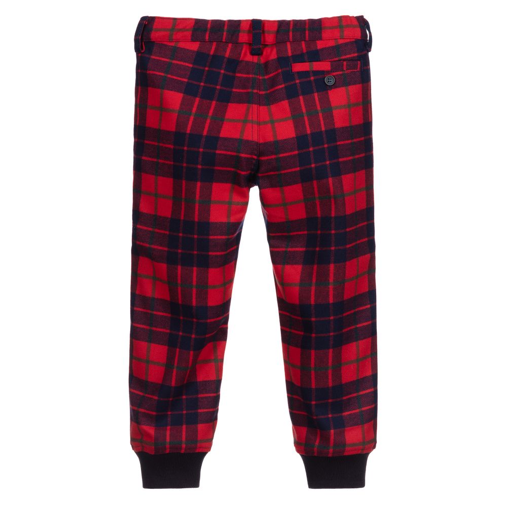 Red checkered sweatpants top