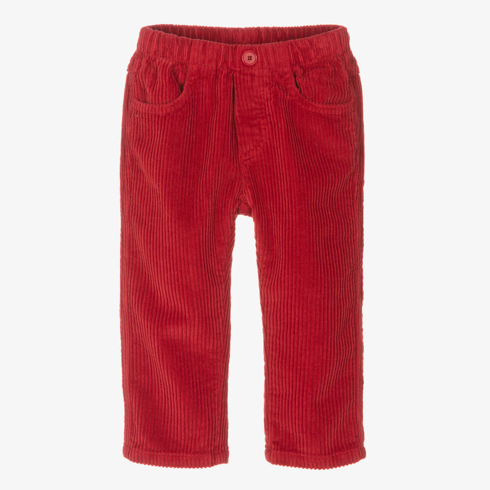 Il Gufo - Boys Red Corduroy Trousers | Childrensalon