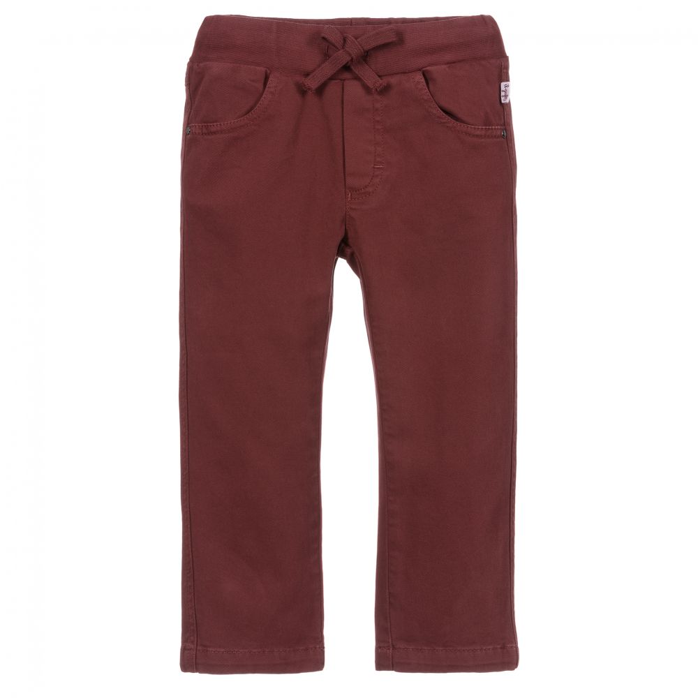 Il Gufo - Красные хлопковые брюки для мальчиков | Childrensalon