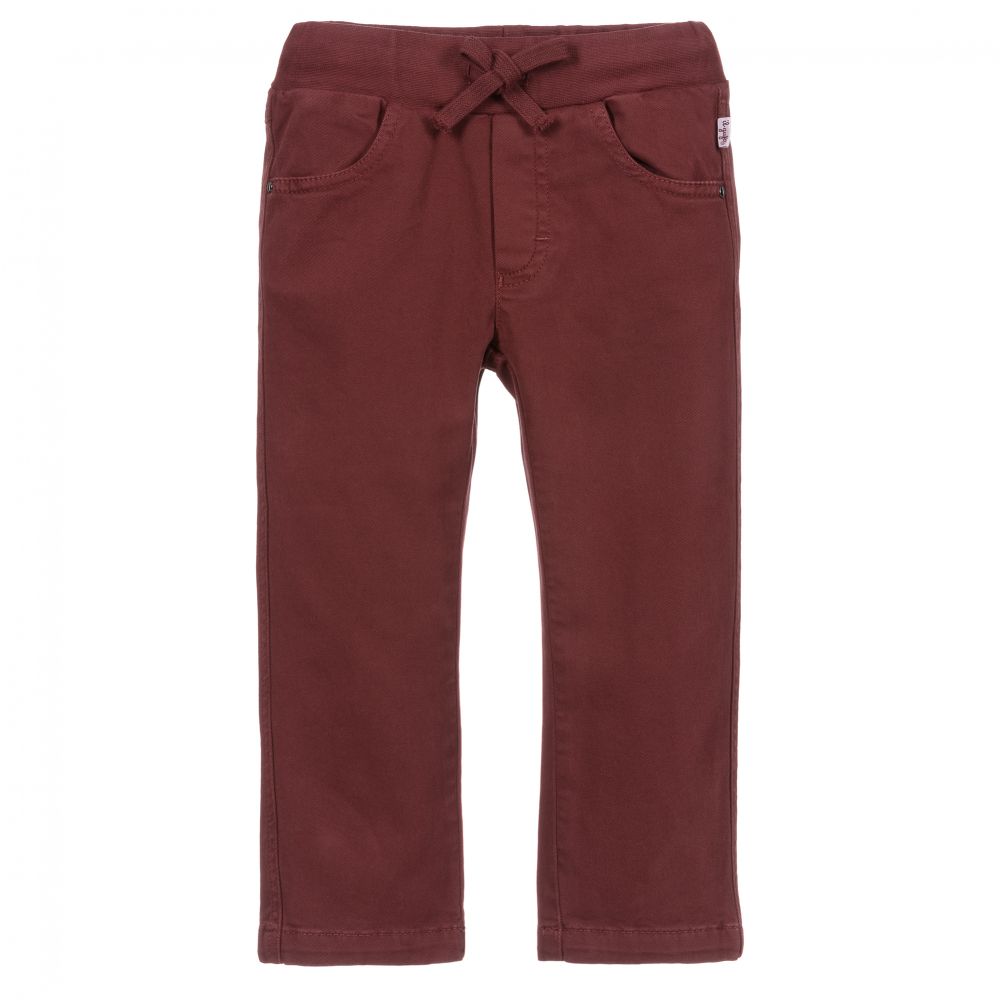 Il Gufo-Красные хлопковые брюки для мальчиков | Childrensalon Outlet