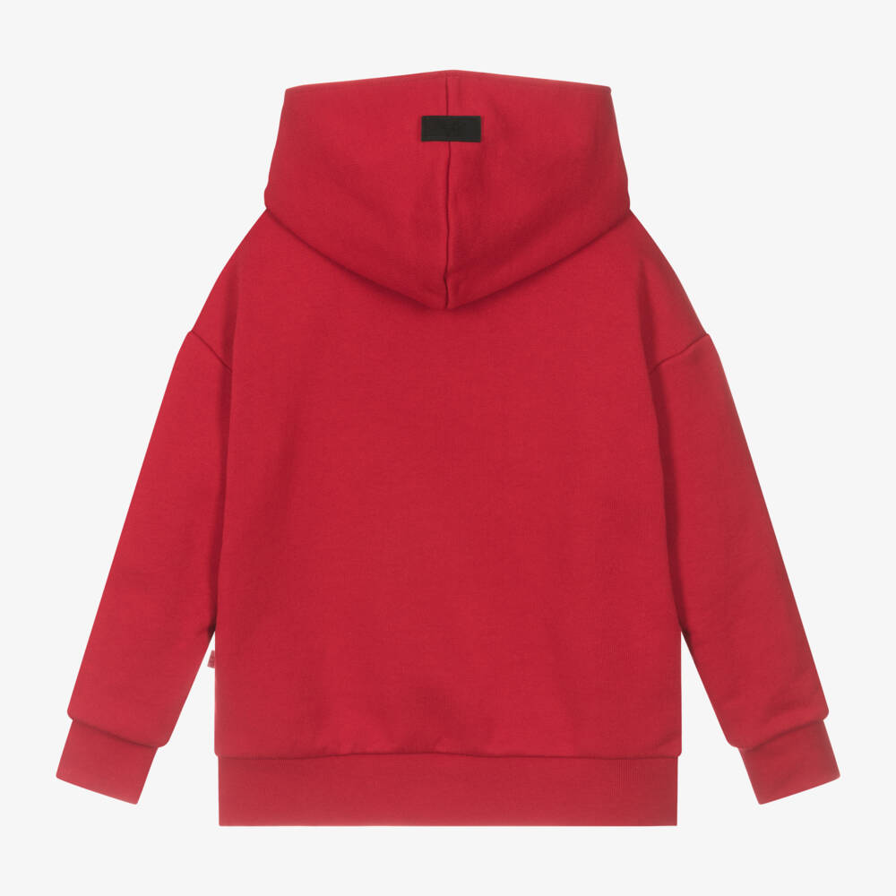 Il Gufo-Boys Red Holiday Hoodie | Childrensalon Outlet