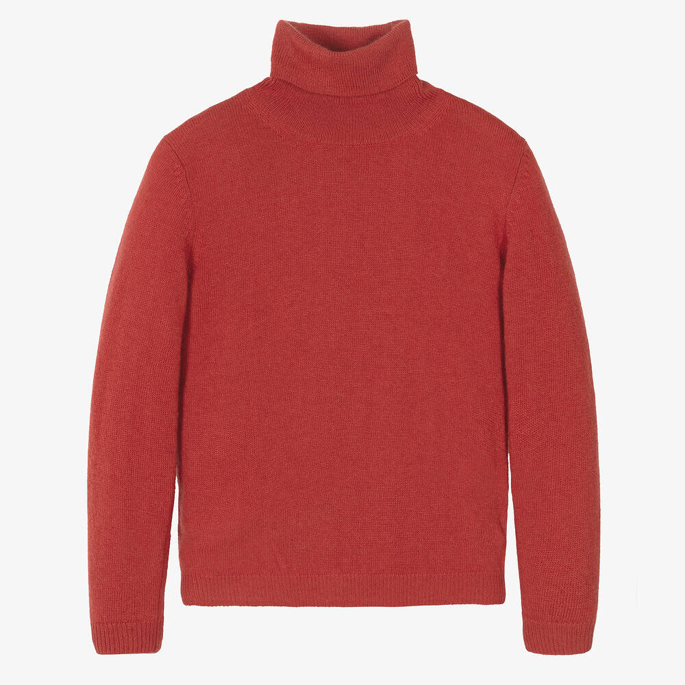 Il Gufo - Pull à col roulé rouge Garçon | Childrensalon